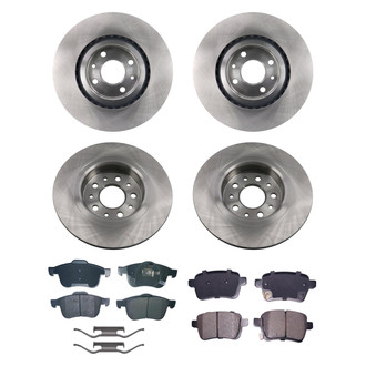 bproauto® - Front and Rear Brake Kit with Semi-Metallic Pads