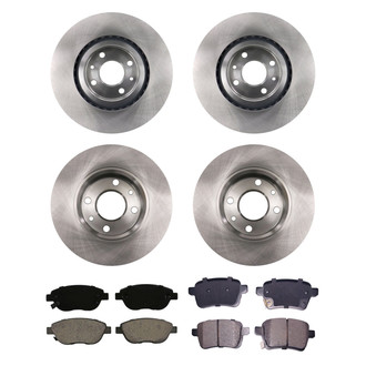 bproauto® - Front and Rear Brake Kit with Semi-Metallic Pads