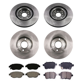 bproauto® - Front and Rear Brake Kit with Semi-Metallic Pads