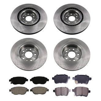 bproauto® - Front and Rear Brake Kit with Semi-Metallic Pads