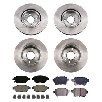 bproauto® - Front and Rear Brake Kit with Semi-Metallic Pads