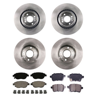 bproauto® - Front and Rear Brake Kit with Semi-Metallic Pads