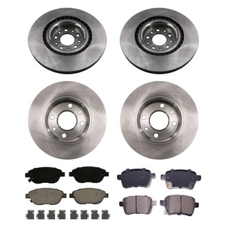 bproauto® - Front and Rear Brake Kit with Semi-Metallic Pads