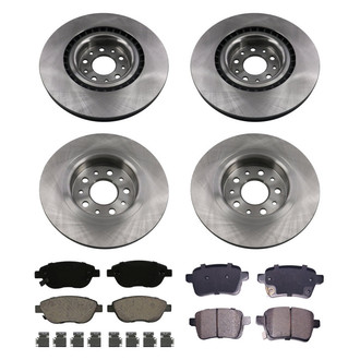 bproauto® - Front and Rear Brake Kit with Semi-Metallic Pads