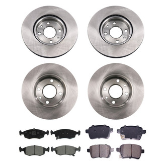 bproauto® - Front and Rear Brake Kit with Semi-Metallic Pads