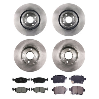 bproauto® - Front and Rear Brake Kit with Semi-Metallic Pads