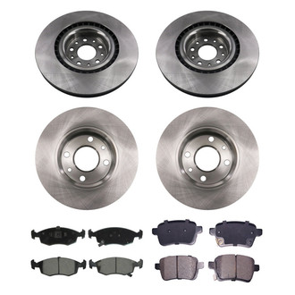 bproauto® - Front and Rear Brake Kit with Semi-Metallic Pads