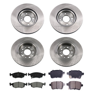 bproauto® - Front and Rear Brake Kit with Semi-Metallic Pads