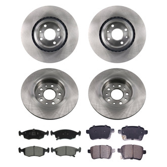 bproauto® - Front and Rear Brake Kit with Semi-Metallic Pads