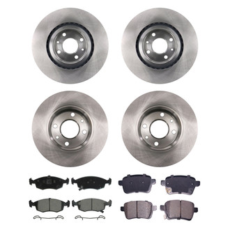 bproauto® - Front and Rear Brake Kit with Semi-Metallic Pads
