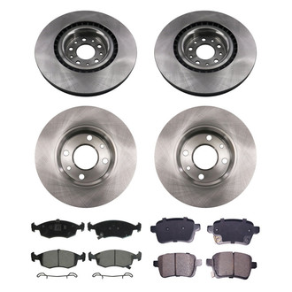 bproauto® - Front and Rear Brake Kit with Semi-Metallic Pads