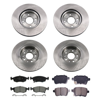 bproauto® - Front and Rear Brake Kit with Semi-Metallic Pads