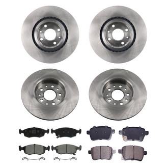 bproauto® - Front and Rear Brake Kit with Semi-Metallic Pads