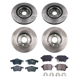 bproauto® - Front and Rear Brake Kit with Semi-Metallic Pads
