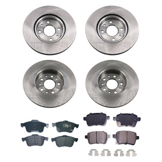 bproauto® - Front and Rear Brake Kit with Semi-Metallic Pads
