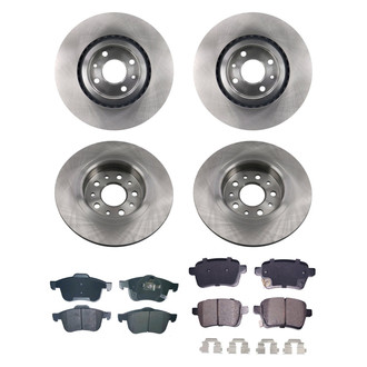 bproauto® - Front and Rear Brake Kit with Semi-Metallic Pads
