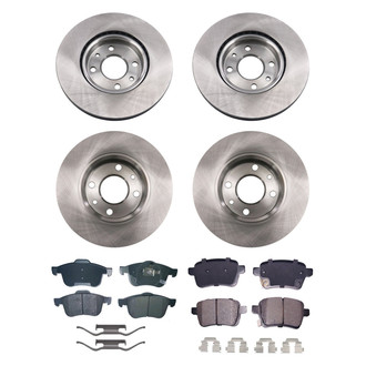 bproauto® - Front and Rear Brake Kit with Semi-Metallic Pads