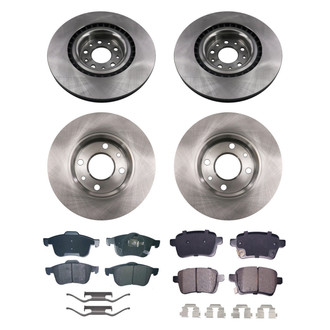 bproauto® - Front and Rear Brake Kit with Semi-Metallic Pads