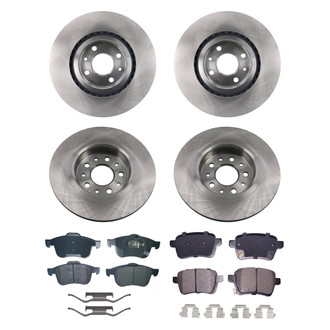 bproauto® - Front and Rear Brake Kit with Semi-Metallic Pads