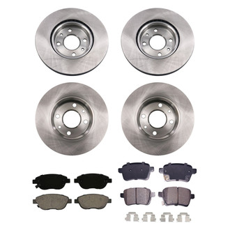 bproauto® - Front and Rear Brake Kit with Semi-Metallic Pads