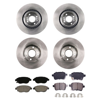 bproauto® - Front and Rear Brake Kit with Semi-Metallic Pads