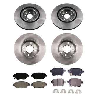 bproauto® - Front and Rear Brake Kit with Semi-Metallic Pads
