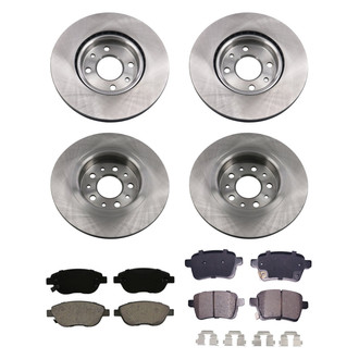 bproauto® - Front and Rear Brake Kit with Semi-Metallic Pads