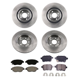 bproauto® - Front and Rear Brake Kit with Semi-Metallic Pads