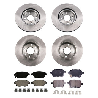 bproauto® - Front and Rear Brake Kit with Semi-Metallic Pads