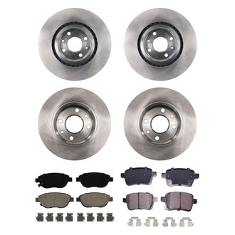 bproauto® - Front and Rear Brake Kit with Semi-Metallic Pads