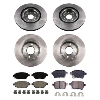bproauto® - Front and Rear Brake Kit with Semi-Metallic Pads