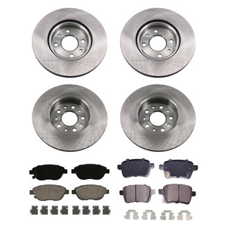 bproauto® - Front and Rear Brake Kit with Semi-Metallic Pads
