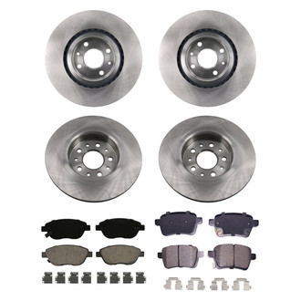 bproauto® - Front and Rear Brake Kit with Semi-Metallic Pads
