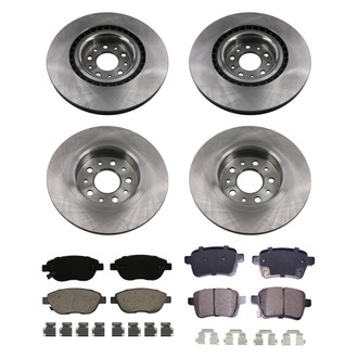 bproauto® - Front and Rear Brake Kit with Semi-Metallic Pads