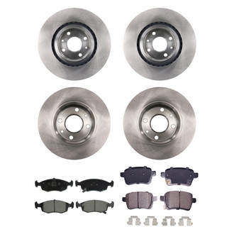 bproauto® - Front and Rear Brake Kit with Semi-Metallic Pads