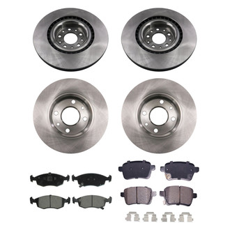 bproauto® - Front and Rear Brake Kit with Semi-Metallic Pads