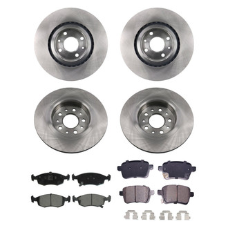 bproauto® - Front and Rear Brake Kit with Semi-Metallic Pads