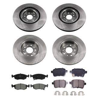 bproauto® - Front and Rear Brake Kit with Semi-Metallic Pads
