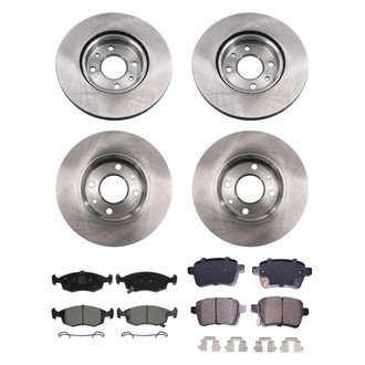 bproauto® - Front and Rear Brake Kit with Semi-Metallic Pads