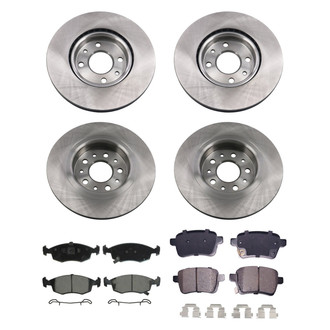 bproauto® - Front and Rear Brake Kit with Semi-Metallic Pads