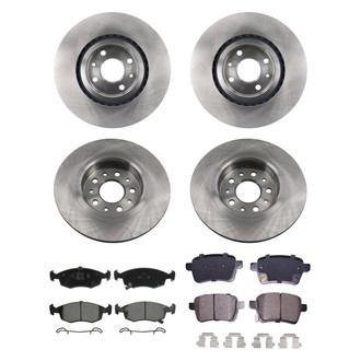 bproauto® - Front and Rear Brake Kit with Semi-Metallic Pads