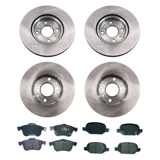 bproauto® - Front and Rear Brake Kit with Semi-Metallic Pads