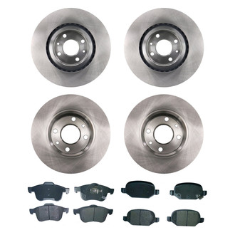 bproauto® - Front and Rear Brake Kit with Semi-Metallic Pads