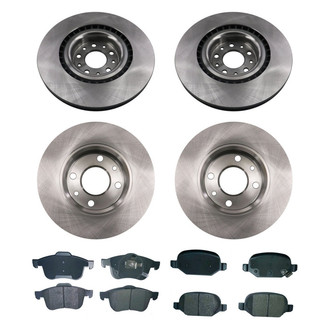 bproauto® - Front and Rear Brake Kit with Semi-Metallic Pads
