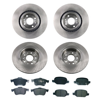 bproauto® - Front and Rear Brake Kit with Semi-Metallic Pads