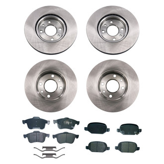 bproauto® - Front and Rear Brake Kit with Semi-Metallic Pads