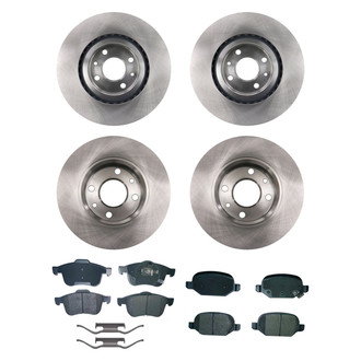 bproauto® - Front and Rear Brake Kit with Semi-Metallic Pads