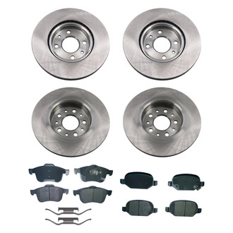 bproauto® - Front and Rear Brake Kit with Semi-Metallic Pads