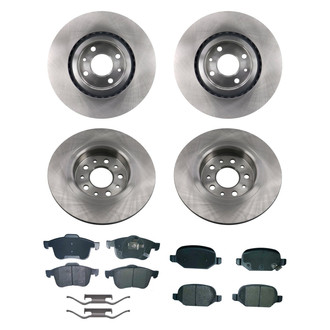 bproauto® - Front and Rear Brake Kit with Semi-Metallic Pads