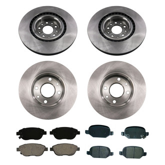 bproauto® - Front and Rear Brake Kit with Semi-Metallic Pads